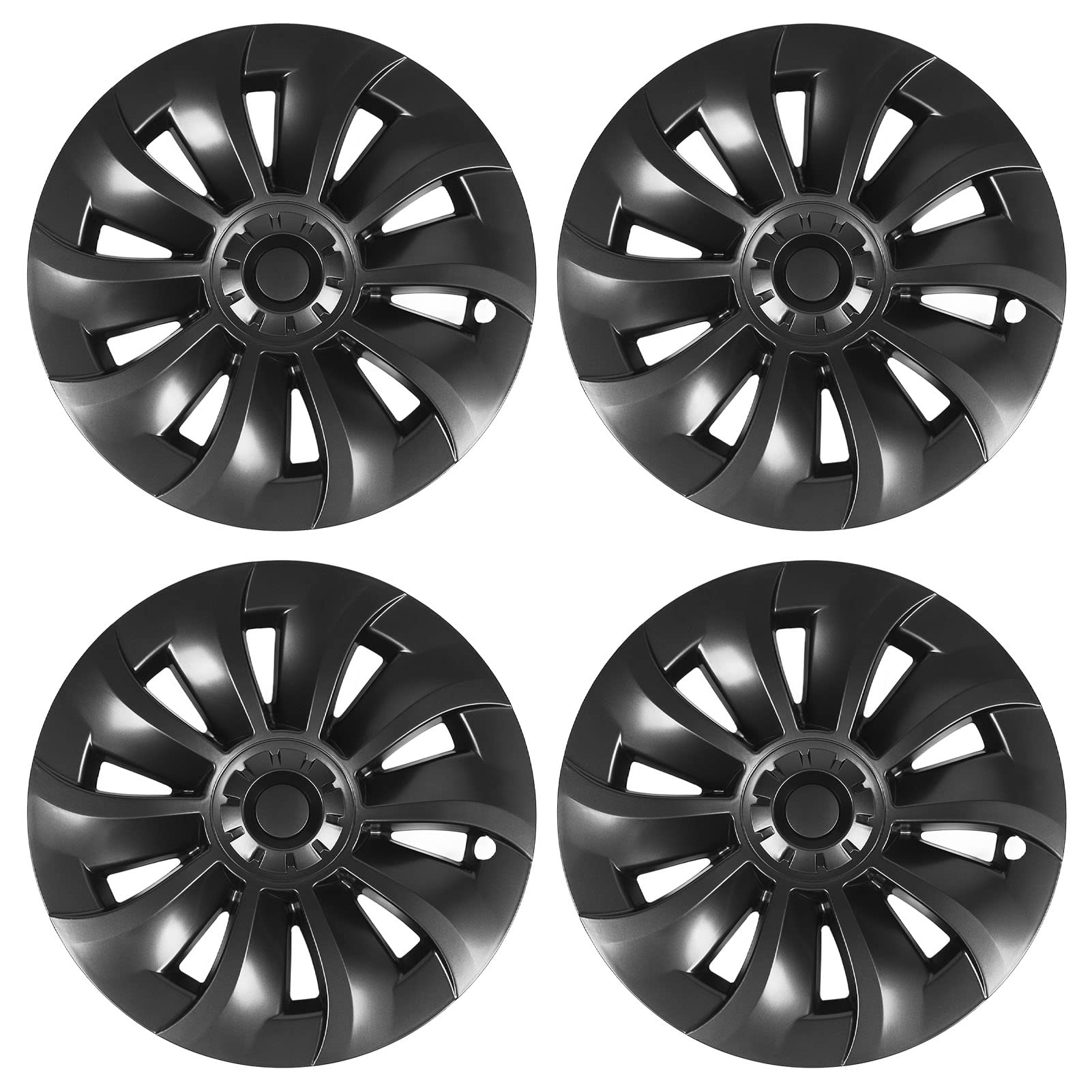 Brilluxa Radnabenkappen, kompatibel mit 2020 bis 2023, 19 Zoll Felgenabdeckungsset, Sport-Radkappen-Ersatz (Gunmetal Grey) von Brilluxa