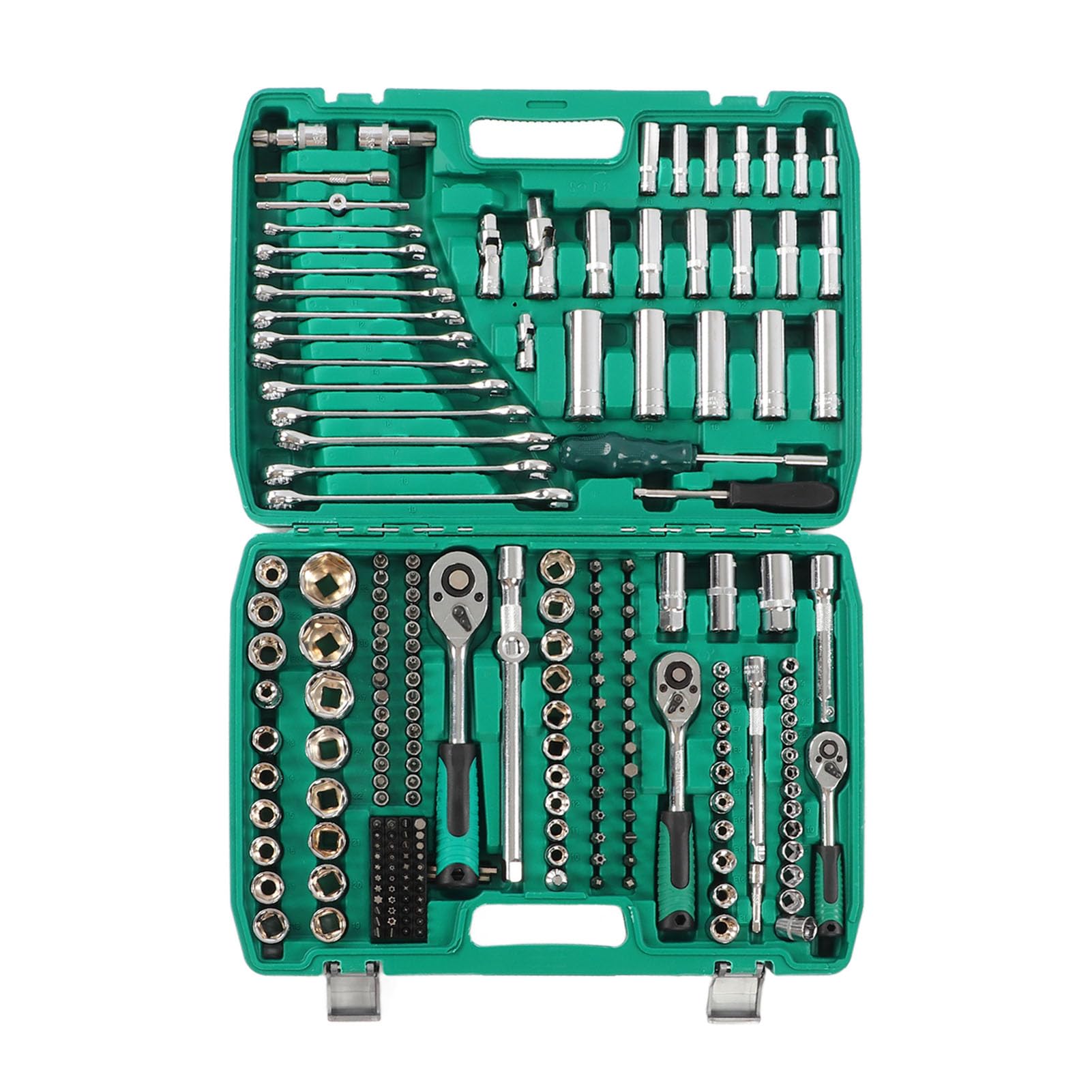 Brilluxa Ratschenschlüssel -Set, 218pcs Socket Tool Kit Chrome Molybdän Stahl kompatibel mit automatischer Reparatur, Sockelschlüssel -Werkzeugset mit Speicherhülle Brilluxa Ratschenschlüssel -Set, 218pcs Socket Tool Kit Chrome Molybdän Stahl kompatibel mit automatischer Reparatur, Sockelschlüssel -Werkzeugset mit Speicherhülle von Brilluxa