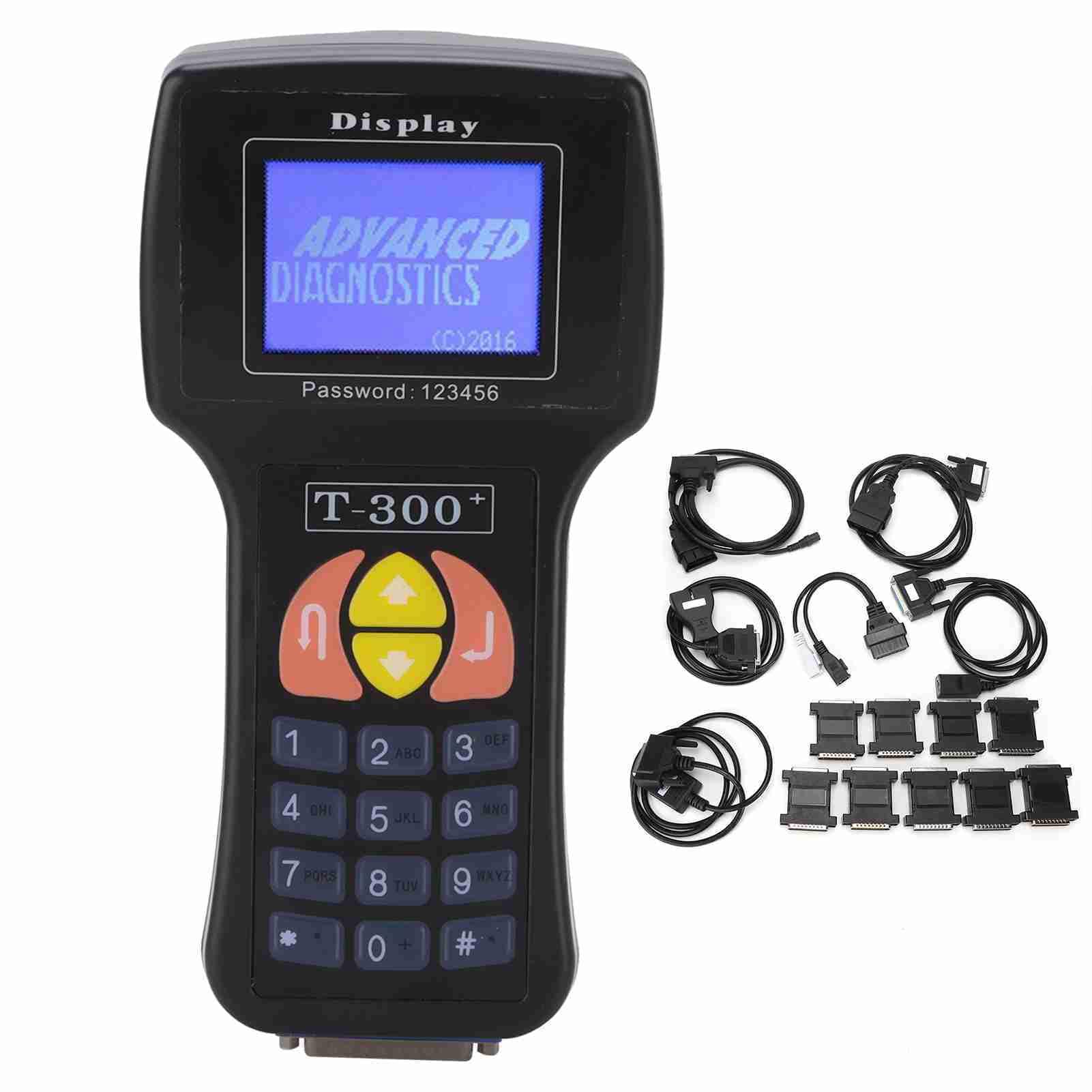 Brilluxa Schlüsselprogrammierer, kompatibel mit, T300 V17.8 Diagnosescanner, Automobilfehlercodeleser, Fahrzeugdiagnosewerkzeugersatz (Schwarz) von Brilluxa