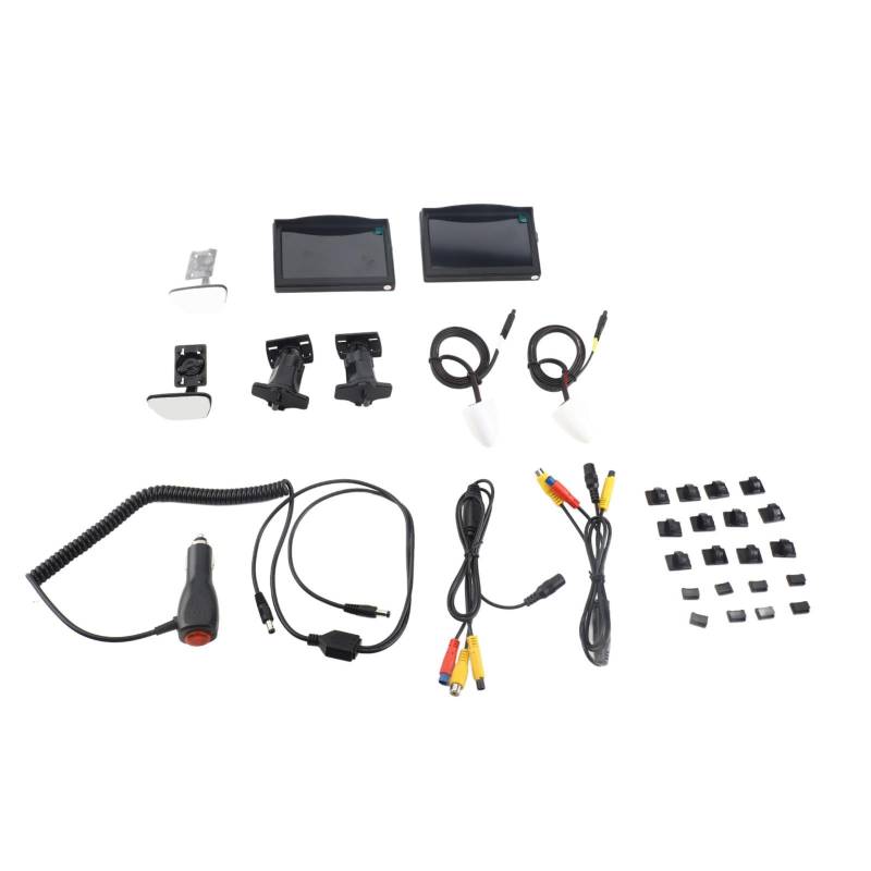 Brilluxa Side View Camera System -Kit, 5 Zoll LCD Monitor Backup -Kamerasystem IP67 Water Resistant, 12V -24V -Kamera -Kit, Rückfahrkamerasystem von Brilluxa