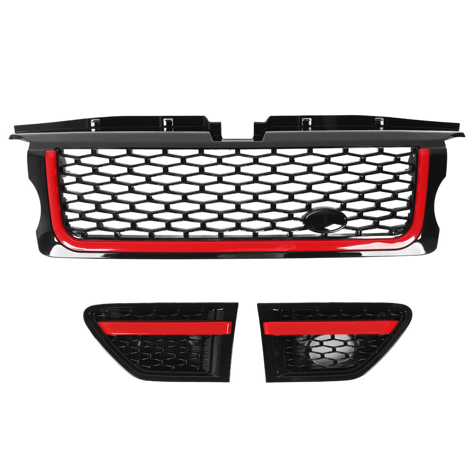 Brilluxa Stoßfänger Kühlergrill, vorderer oberer Kühlergrillabdeckung mit Seitenschlendern LR006305 kompatibel mit Sport L320 2005 bis 2009, Middle Stoßstanger AIR Brilluxa Stoßfänger Kühlergrill, vorderer oberer Kühlergrillabdeckung mit Seitenschlendern LR006305 kompatibel mit Sport L320 2005 bis 2009, Middle Stoßstanger AIR von Brilluxa