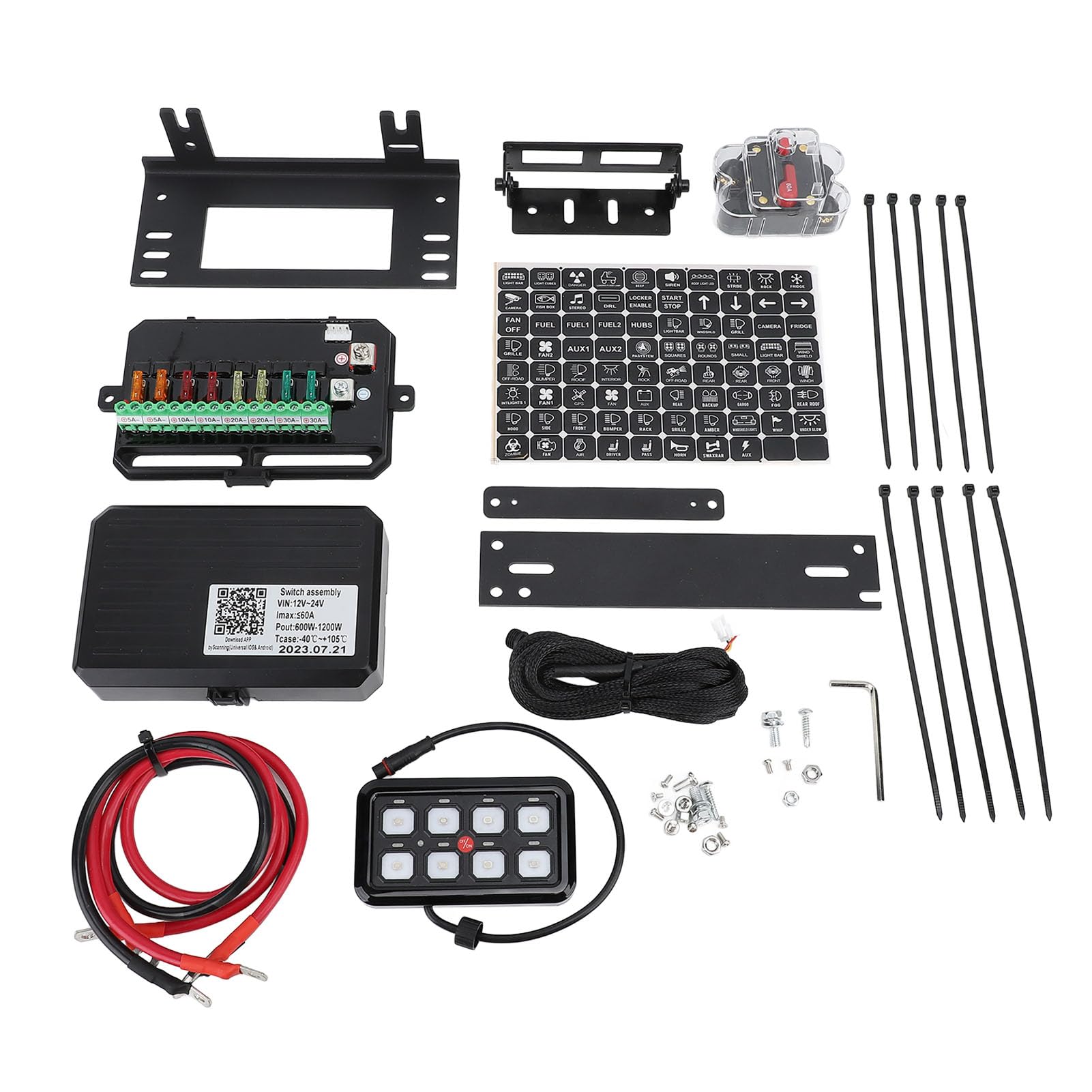 Brilluxa Switch Panel, 8 Bandensteuerkasten kompatibel mit Off -Straßenfahrzeugen ATVS UTVS SUV -LKWs, Bluetooth -Lichtschaltersystem mit 7 Farb Hintergrundbeleuchtung Brilluxa Switch Panel, 8 Bandensteuerkasten kompatibel mit Off -Straßenfahrzeugen ATVS UTVS SUV -LKWs, Bluetooth -Lichtschaltersystem mit 7 Farb Hintergrundbeleuchtung von Brilluxa