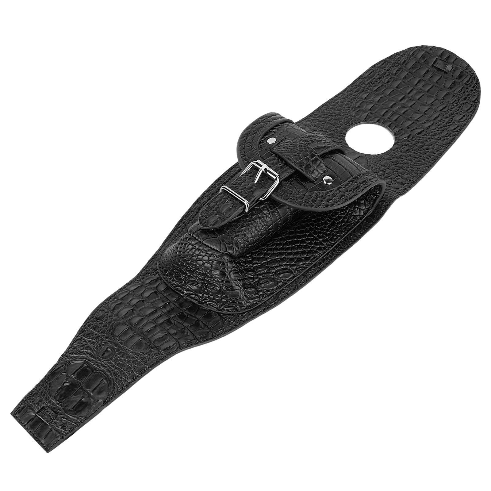 Brilluxa -Tankabdeckung, PU -Leder -Kraftstoffpolster mit Beutel, Motorrad -Gastbeherrschungabdeckung, Tank -Tank -Bib mit Lagerung, Motorrad -Tankschutzzubehör (Black crocodile) von Brilluxa