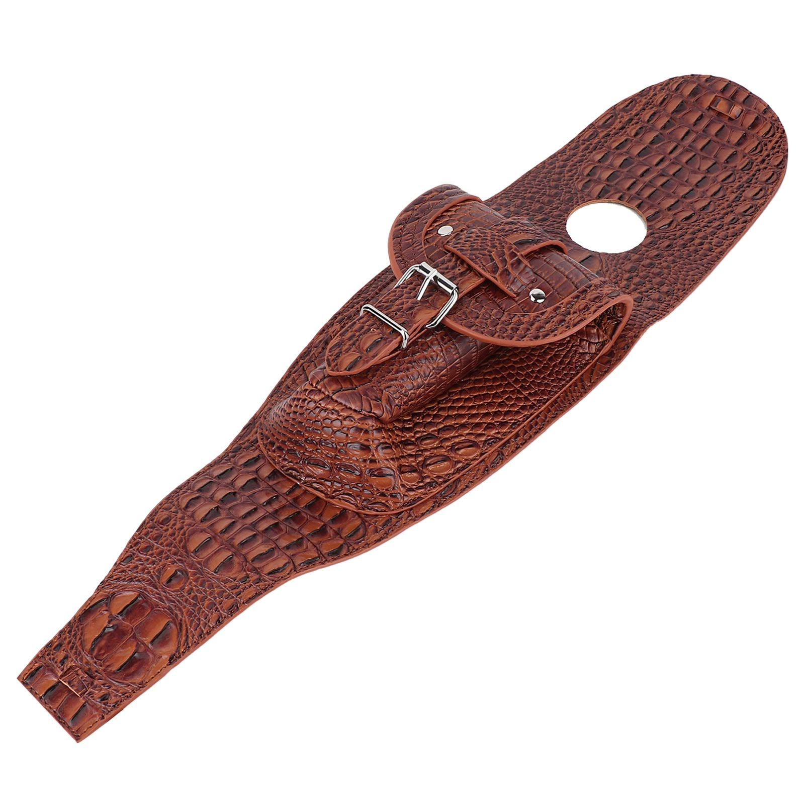 Brilluxa -Tankabdeckung, PU -Leder -Kraftstoffpolster mit Beutel, Motorrad -Gastbeherrschungabdeckung, Tank -Tank -Bib mit Lagerung, Motorrad -Tankschutzzubehör (Brown crocodile) von Brilluxa