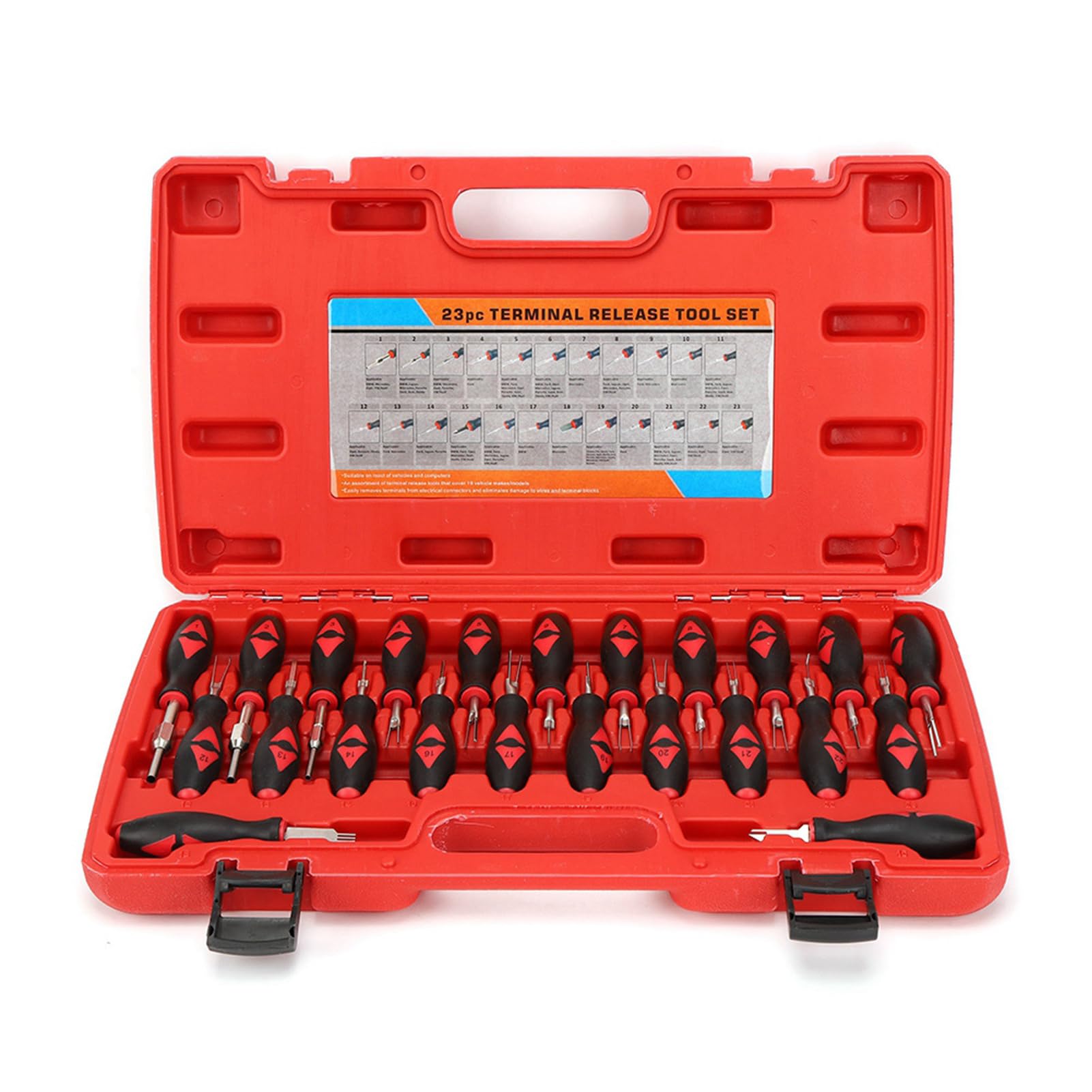 Brilluxa Terminalentfernungswerkzeugsatz, Pin -Extraktor -Kit und Steckerlösungswerkzeuge für Automobilkabelbaum, 23pcs Drahtanterminal Extractor Kit Brilluxa Terminalentfernungswerkzeugsatz, Pin -Extraktor -Kit und Steckerlösungswerkzeuge für Automobilkabelbaum, 23pcs Drahtanterminal Extractor Kit von Brilluxa