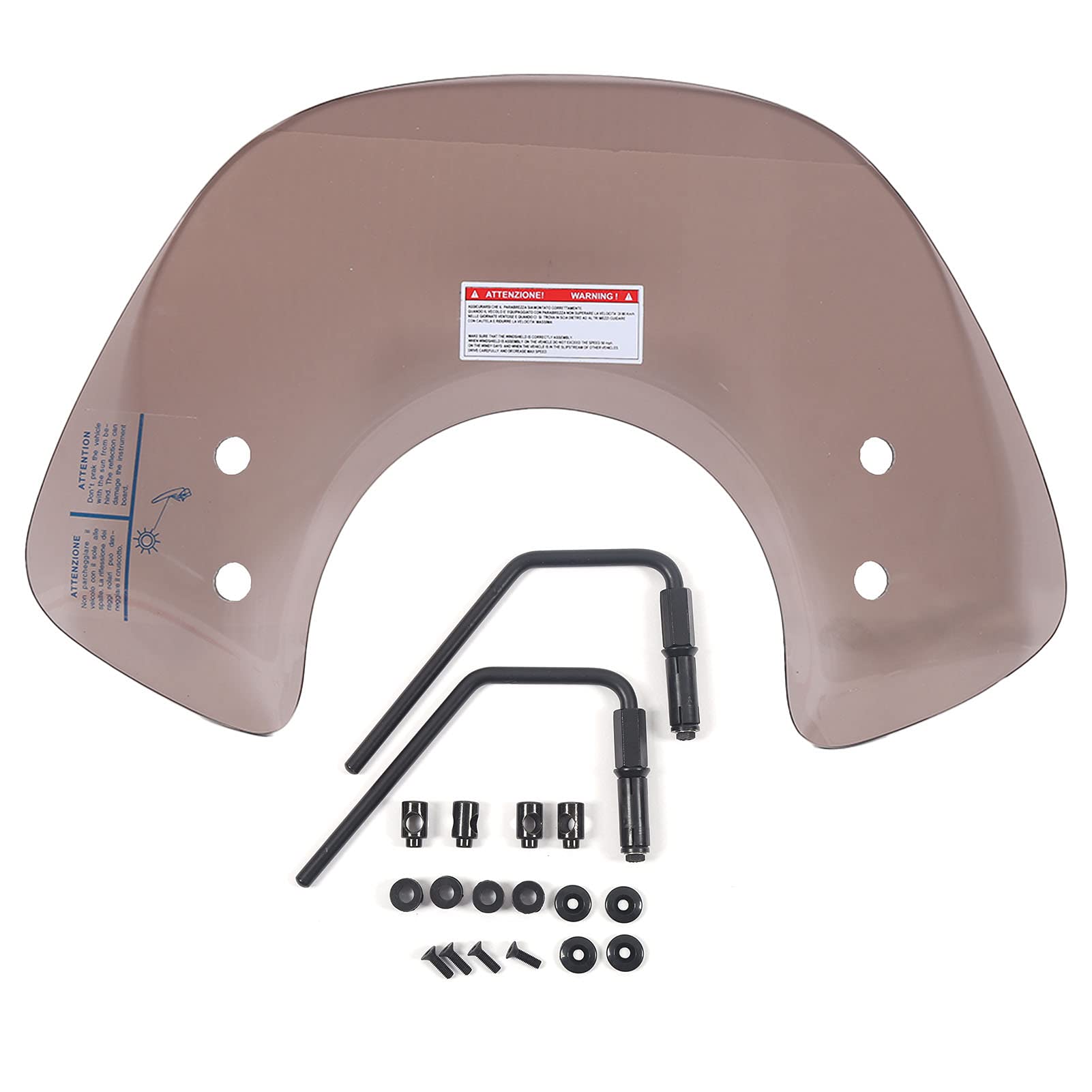 Brilluxa Verstellbarer Windschutzscheibe, Motorradwind -Defflektor -Bildschirm, Scooter Windschutzschild, kompatibel mit GTS300 Primavera150 Sprint150 (Dark Brown) von Brilluxa