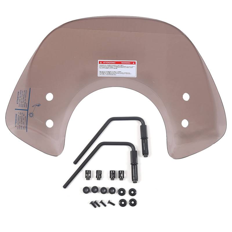 Brilluxa Verstellbarer Windschutzscheibe, Motorradwind -Defflektor -Bildschirm, Scooter Windschutzschild, kompatibel mit GTS300 Primavera150 Sprint150 (Dark Brown) von Brilluxa