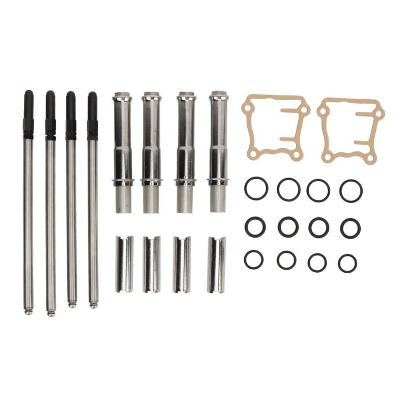 Brilluxa Verstellbares Pushrod-Kit, Pushrod-Set-Rockerarmabdeckungen Fit Touring Big Twins 1999-2017 Pushrod Kit Ersatz von Brilluxa