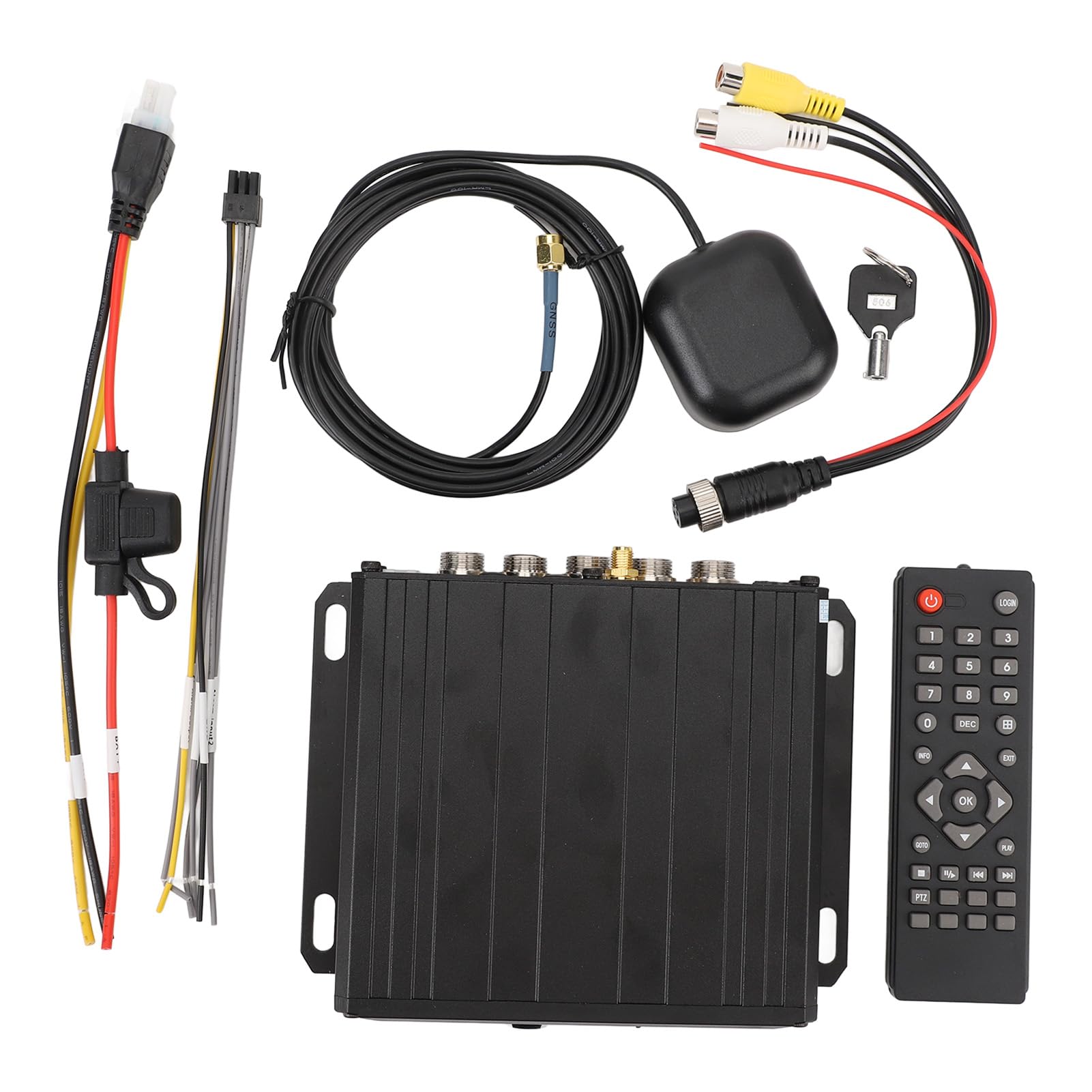 Brilluxa-Videosp litter, 4-Kanal-Kamera-Steuerbox DC12V 24V 1080P, GPS-Fahrspur-Wiedergabe-Videosc halter für LKW-Bus-Boot (128g) von Brilluxa