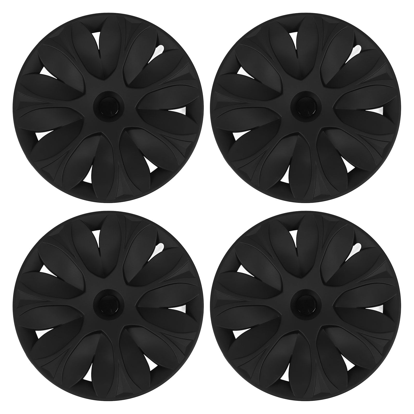 Brilluxa Wheel Hub Cap, 19 -Zoll -Randschutzschutzabdeckung, kompatibel mit Modell Y, Wheelcenter Cap Set, vollständig verpackte Nabelkaps für 19 -Zoll - (Schwarz gefrostet) von Brilluxa