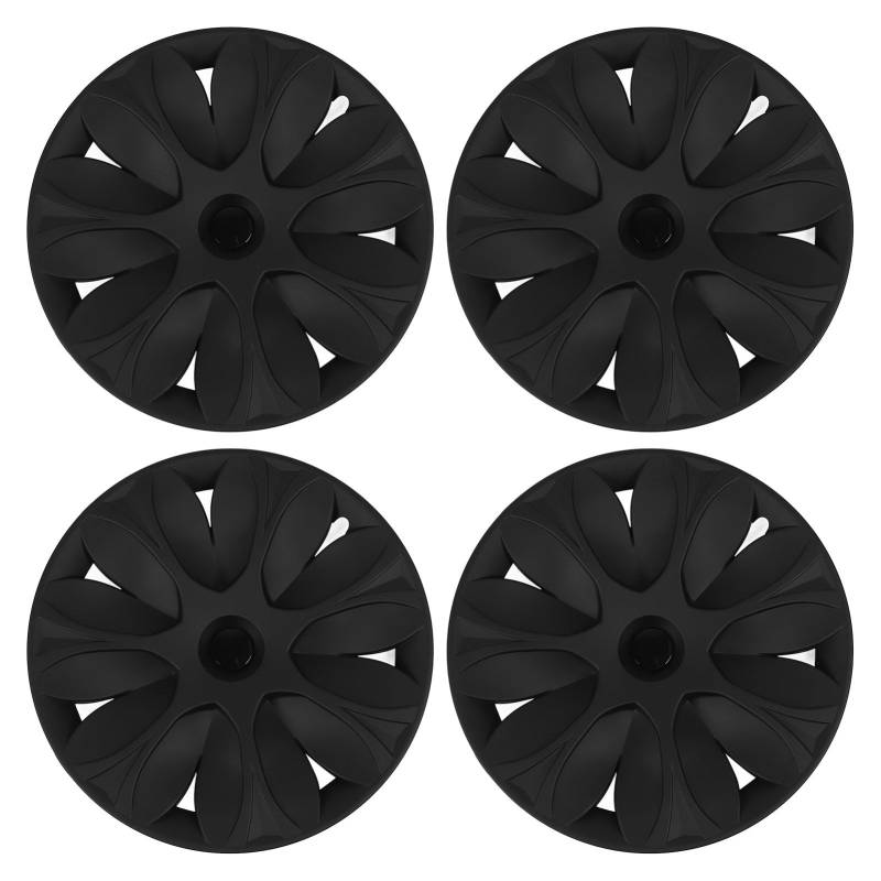 Brilluxa Wheel Hub Cap, 19 -Zoll -Randschutzschutzabdeckung, kompatibel mit Modell Y, Wheelcenter Cap Set, vollständig verpackte Nabelkaps für 19 -Zoll - (Schwarz gefrostet) von Brilluxa