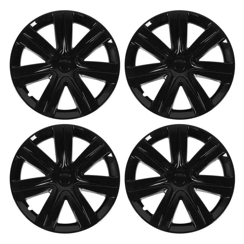 Brilluxa Wheel Hub Cap, 19 Zoll Rim Cover-Set kompatibel mit Modell Y 2021-2024, Radschutzabdeckung, vollständige Abdeckung Hubcaps (Glänzend schwarz) von Brilluxa