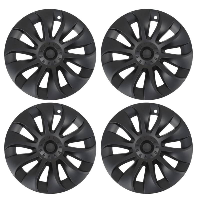 Brilluxa Wheel Hub Cap, 4pcs 19in Hubcap-Ersatzvergleich, kompatibel mit Modell Y 2020-2023, Rim-Hub-Abdeckung, Radkappe Beschützer von Brilluxa