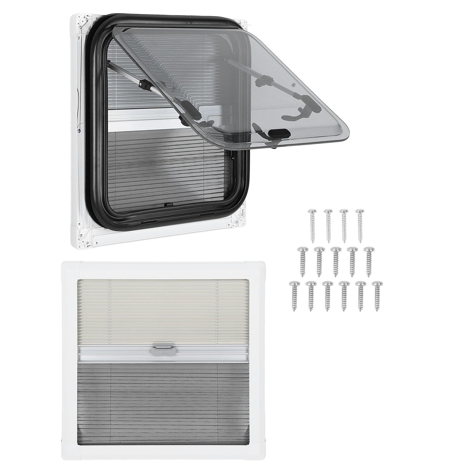 Brilluxa Wohnmobilfenster, 45,7 x 45,7 cm, Ausschiebefenster mit Fliegengitter, kompatibel mit Wohnmobilen, doppellagiges Wohnmobil-Fluchtfenster mit Sonnenschutzvorhang Brilluxa Wohnmobilfenster, 45,7 x 45,7 cm, Ausschiebefenster mit Fliegengitter, kompatibel mit Wohnmobilen, doppellagiges Wohnmobil-Fluchtfenster mit Sonnenschutzvorhang von Brilluxa