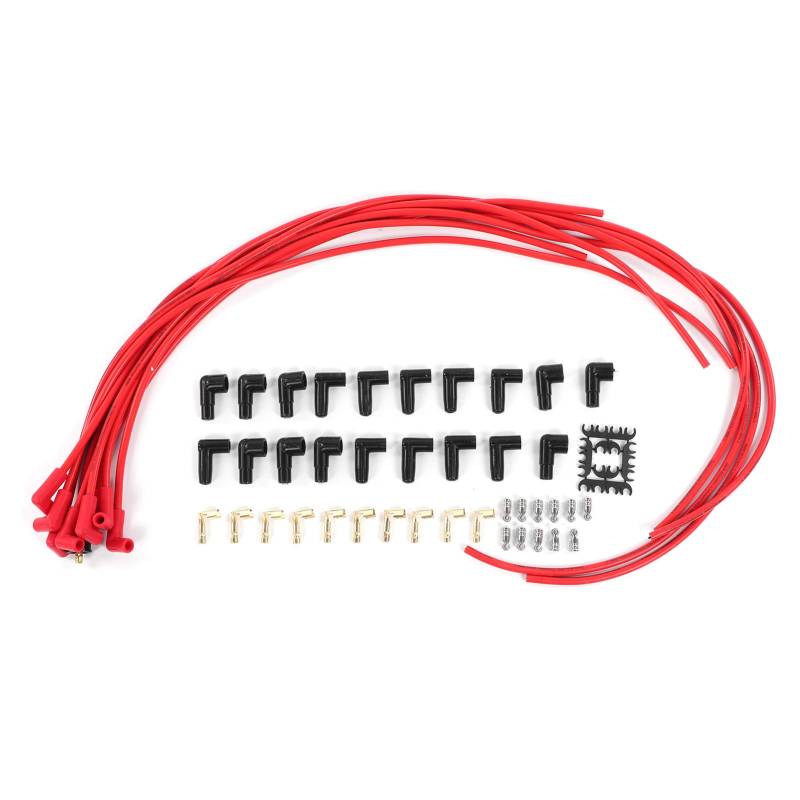 Brilluxa Zündkerzen drähte, 8mm 0,3 Zoll Drahts atz Universal 4041R mit Zubehör Pack Rot, Zünd kabels atz, Motor Zündkerze Draht Ersatz von Brilluxa
