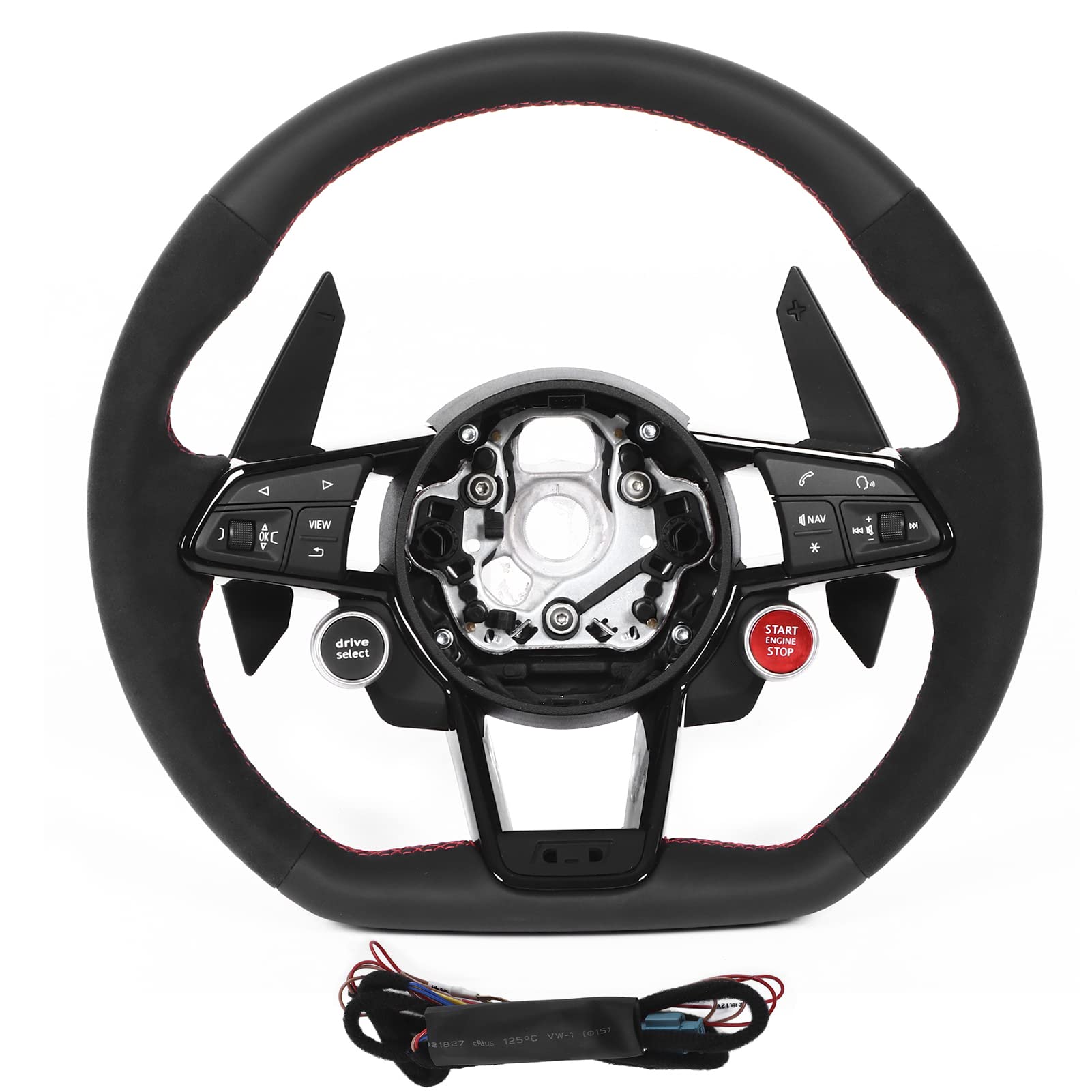 XTevu-Lenkrad, kompatibel mit R RS4 RS5 RS6 RS7 TT 2010‑2021, Lenkrad-Upgrade aus Nappaleder, Lenkgriff mit flacher Unterseite, Performance-Lenkradverkleidung XTevu-Lenkrad, kompatibel mit R RS4 RS5 RS6 RS7 TT 2010‑2021, Lenkrad-Upgrade aus Nappaleder, Lenkgriff mit flacher Unterseite, Performance-Lenkradverkleidung von Brilluxa
