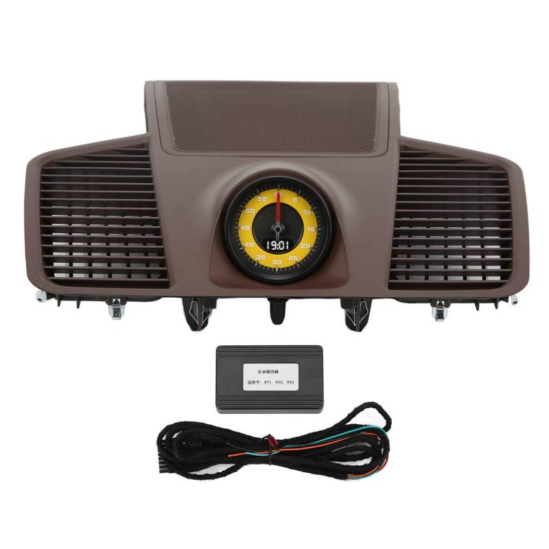 Xtevu Dashboard Taktgrillabdeckung, kompatibel mit 2018–2020, Panel -Timer -Rahmen, Instrumenten -Cluster -Takt -Trimm, 9Y0 857 192 Ein Ersatz (Yellow stopwatch) von Brilluxa