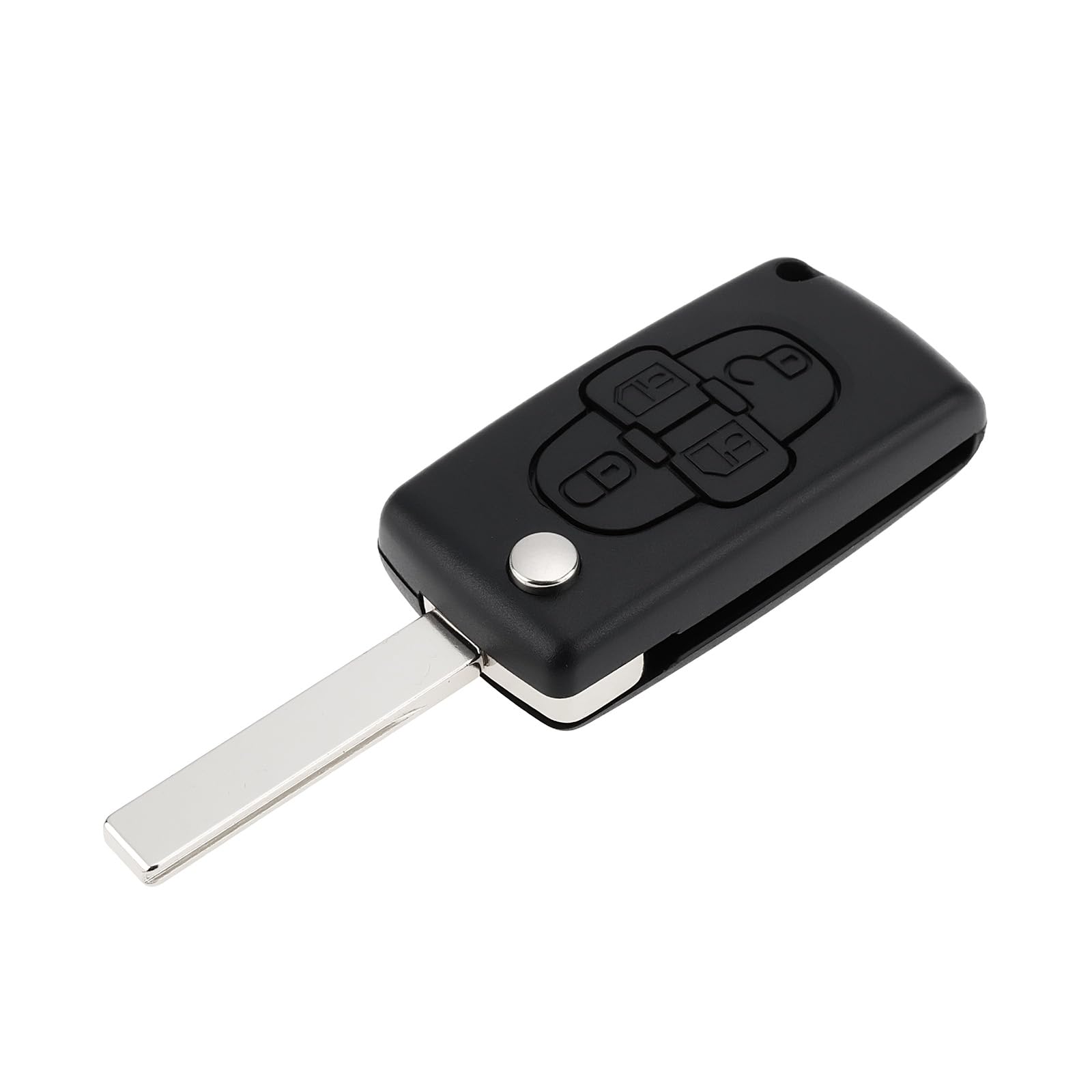 Briny River Autoradio Schlüssel Fernbedienung Chip ID46 4 Tasten Kompatibel mit Peugeot 1007 807 Kompatibel mit Citroen C8 (HU83) von Briny River