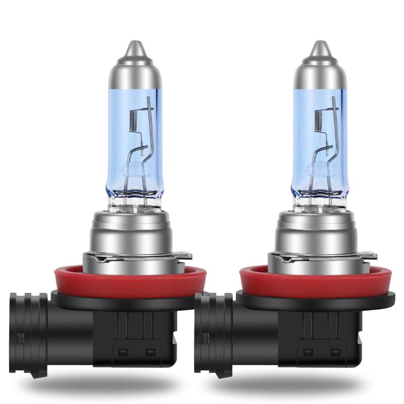 Briteye H11 Halogen Lampen 4300K Gelblich Weißes Licht 12V 55W Scheinwerferlampe mit E Prüfzeichen (2 Stücke) von Briteye