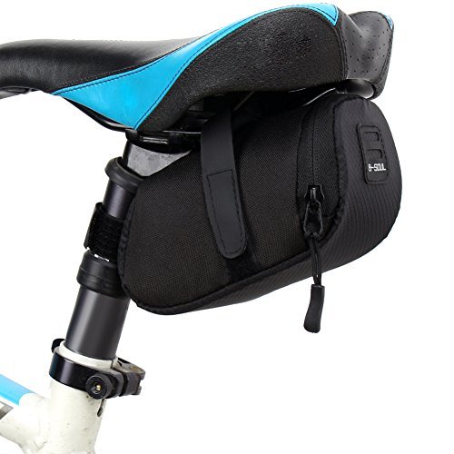 Broadroot Fahrrad-Satteltasche, wasserdichte Aufbewahrungstasche für Fahrradsitz, schwarz von Broadroot