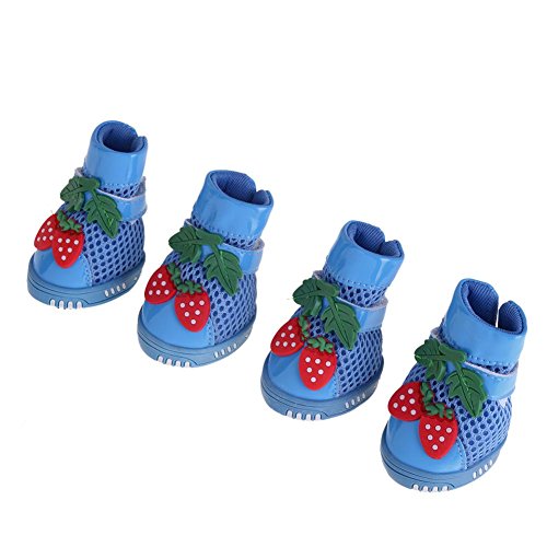 Broadroot Fashion Puppy Puppe Strawberry Decor Mesh Klebstoff Unten Schuhe Pet Schuhe von Broadroot