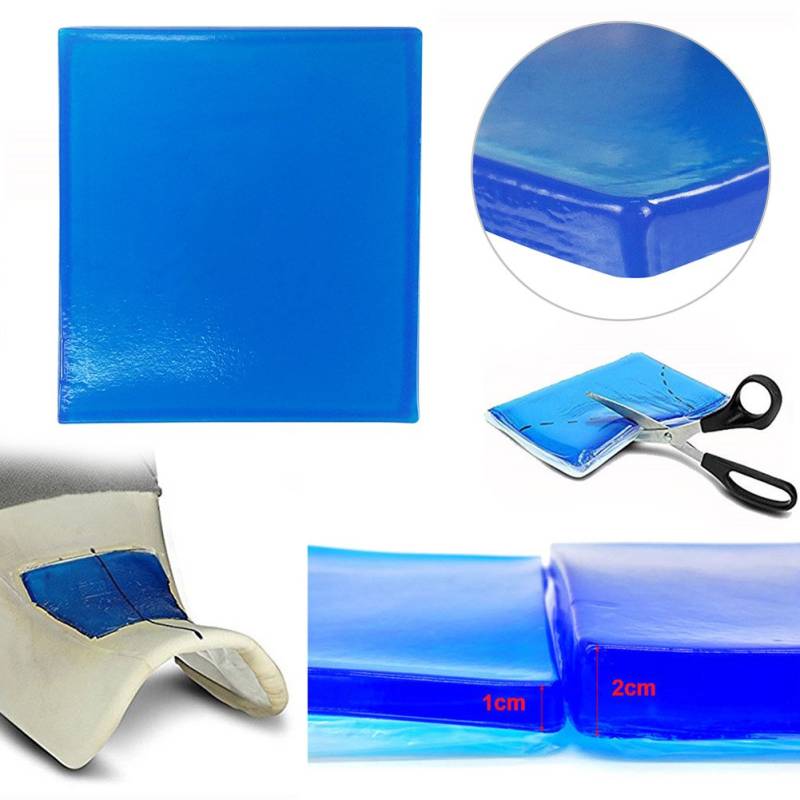 Broadroot Motorrad Sitz Gel Pad Dämpfung Matte Komfortable Weiche Kissen Blau (25x22x1cm) von Broadroot