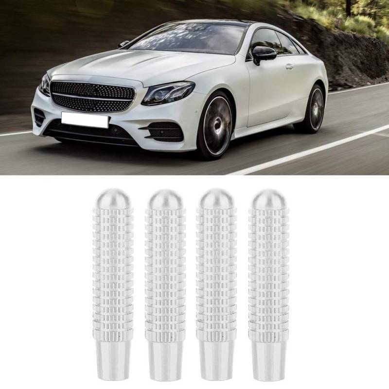 Broco 4pcs Autotürschloss Pin Knob Abdeckung Fit for Mercedes Benz A B E CLA GLA GLC GLK-Klasse (Silber) von Broco