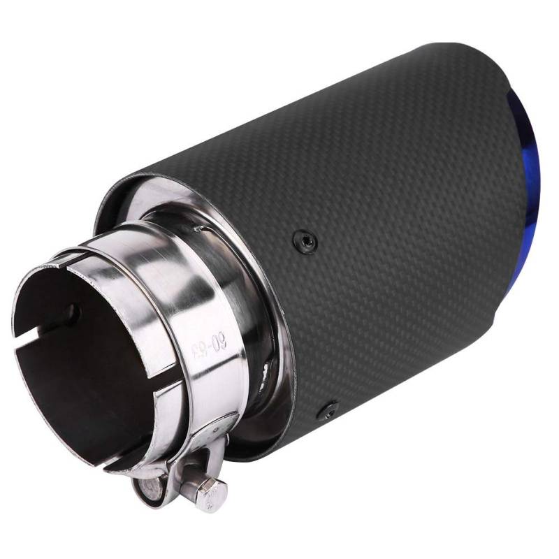 Broco Auspuffblende 60-63MM Endrohr auspuffblende Auto Auspuffrohr Endrohr Carbon, Carbon Style Matte Auto Auspuff Endrohr Endrohr für 63mm von Broco