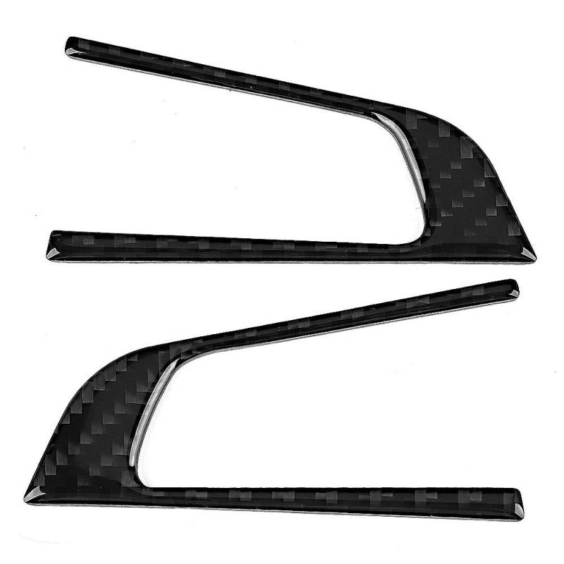 Broco Auto-Innendekoration, 2pcs Lenkrad Knopf Dekorative Abdeckung Trim-Carbon-Faser Kompatibel mit Alfa Romeo Giulia 2017 2018 2019 von Broco