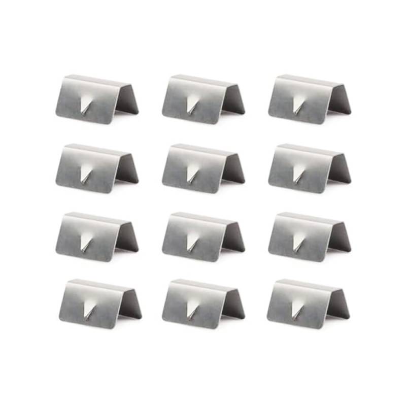 Broco Universal Car Wind Regen Deflector Kanal Edelstahl-Befestigungshalteklammern Set (12pcs) von Broco