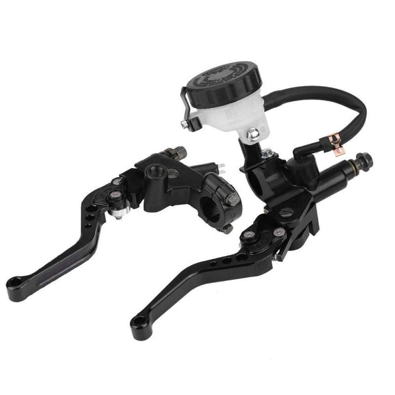 Broco Hauptbremszylinder vorne Motorrad, Universal 7/8 Zoll (22 mm) Bremse Motorrad Kupplung Hauptzylinder Set schwarz von Broco
