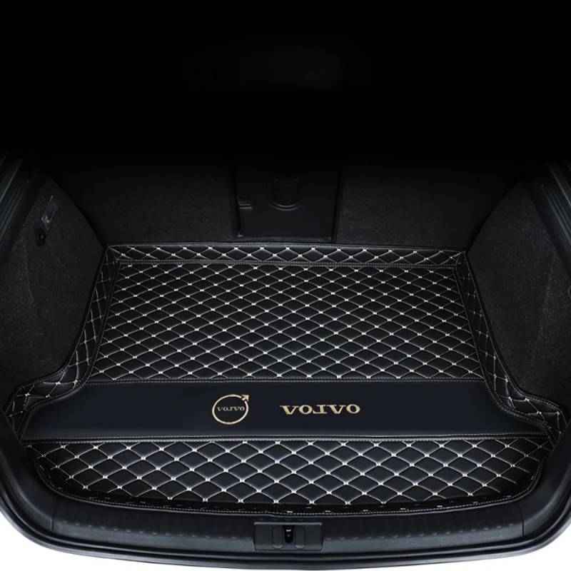 Auto Kofferraumwanne für Volvo EX30 2023-2024 Auto Rutschfester Zusammenklappbarer Cargo Palette Kofferraumwanne Schutzmatte Leicht zu waschen,A-Black Black von BROHN
