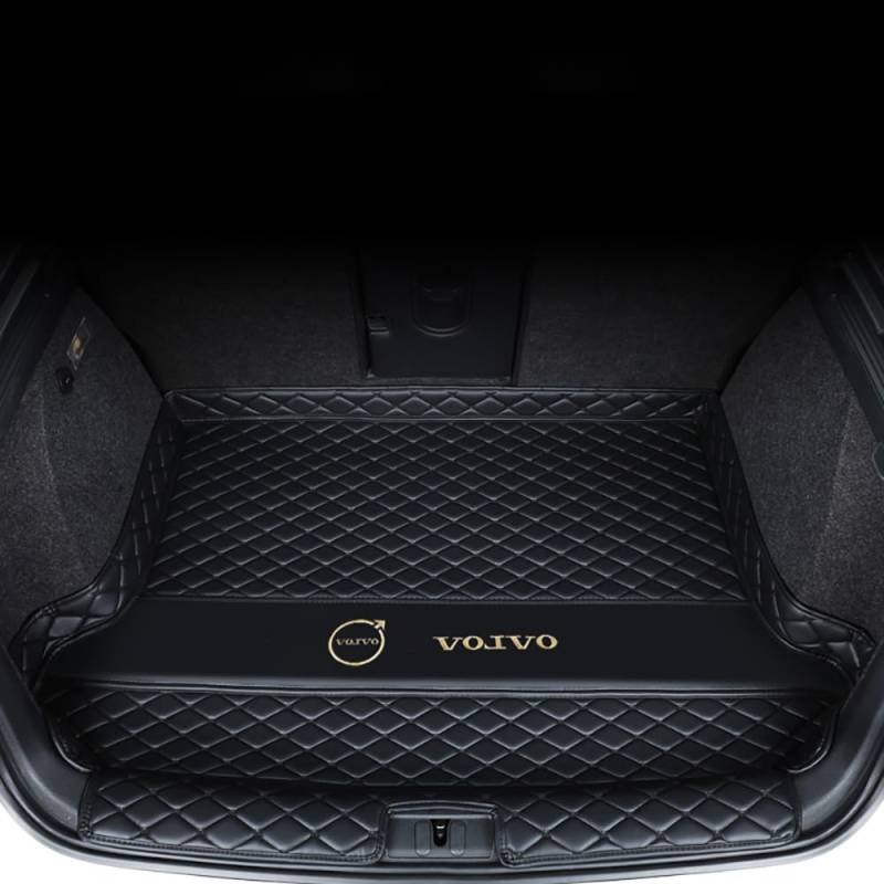 Auto Kofferraumwanne für Volvo EX30 2023-2024 Auto Rutschfester Zusammenklappbarer Cargo Palette Kofferraumwanne Schutzmatte Leicht zu waschen,B-Black Black von BROHN