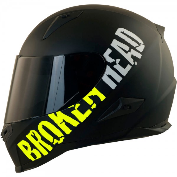 Broken Head BeProud Gelb Motorradhelm + Schwarzes Visier von Broken Head
