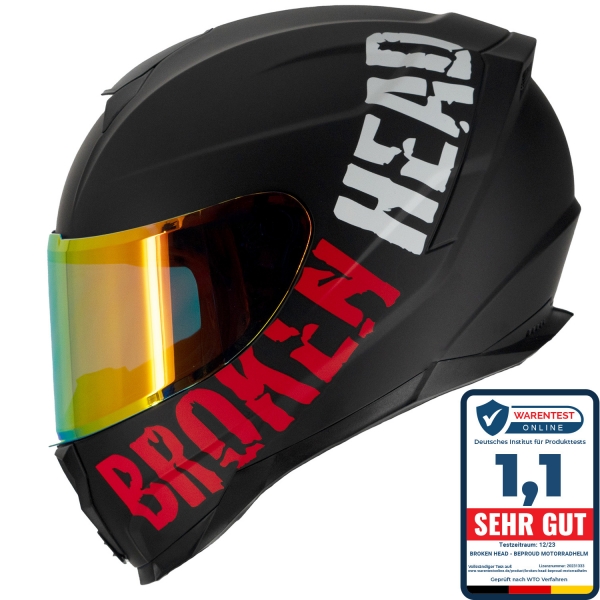 Broken Head BeProud Sport Rot Motorradhelm + Rot Verspiegeltes Visi... Broken Head BeProud Sport Rot Motorradhelm + Rot Verspiegeltes Visi... von Broken Head