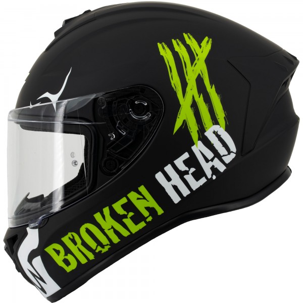 Broken Head Integralhelm Adrenalin Therapy 4X Schwarz-Weiß Matt von Broken Head