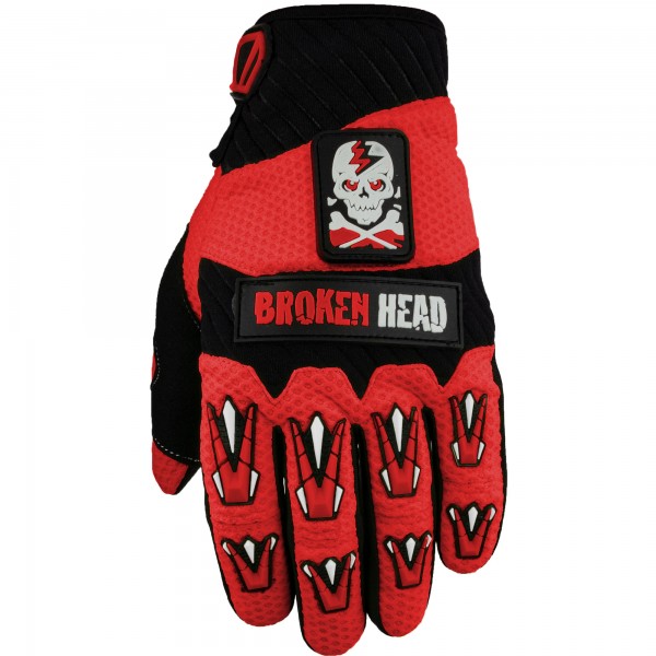 Broken Head MX-Handschuhe Faustschlag Rot von Broken Head