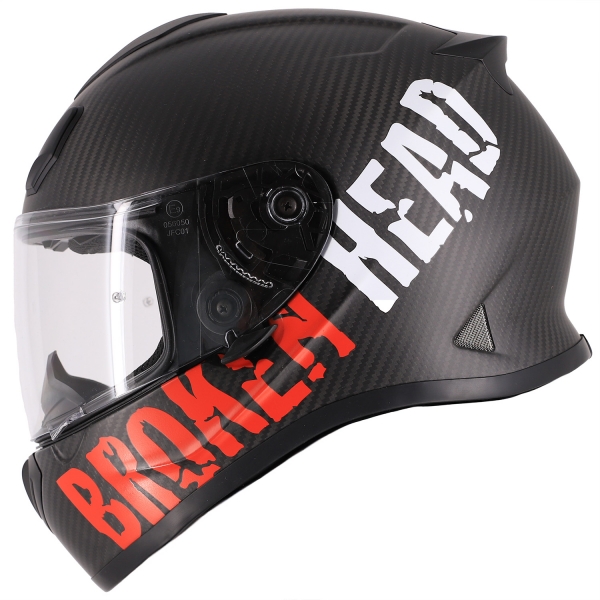 Broken Head Racing-Helm BeProud Light Carbon Rot - Limited Edition ... von Broken Head