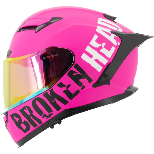 Broken Head Street Division Pink Matt Mit Pink Verspiegeltem Visier von Broken Head