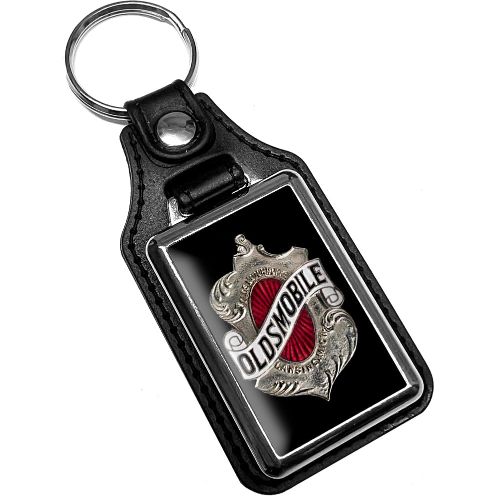 Vintage Silber Rot Kompatibel mit alten mobilen Emblem Design Schlüsselanhänger Schlüsselhalter Schlüsselanhänger für Männer Heavy Duty Auto Schlüsselanhänger für Männer und Frauen, schwarz, Small von Brotherhood