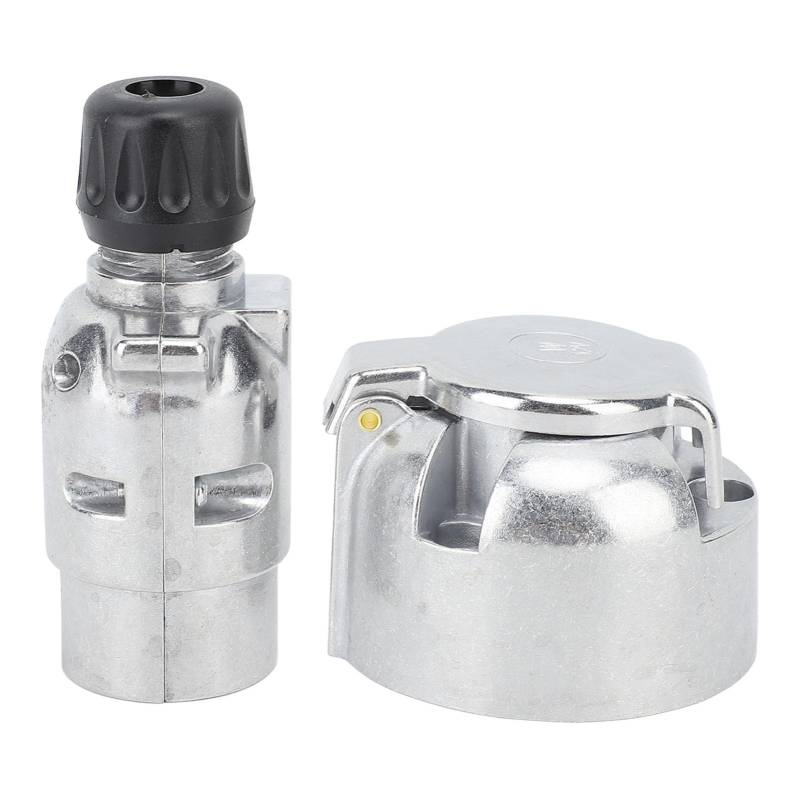 7 -Wege -Anhängerstecker, ABS Aluminiumlegierung 7 PIN Anhänger Kabelbaum PIN Anhänger Stecker DC12V für Wohnmobilschiffe von Brrnoo