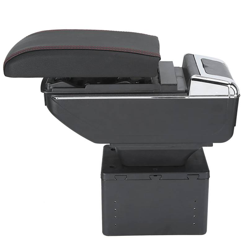 Brrnoo Autoarmlehre Aufbewahrungsbox, Armruhe für das Auto mit USB -Schnittstelle Universal Car Center Konsole Armlehnen Box Container Verstellbarer Auto -Organisatoren Tissue Halter für die Meisten von Brrnoo