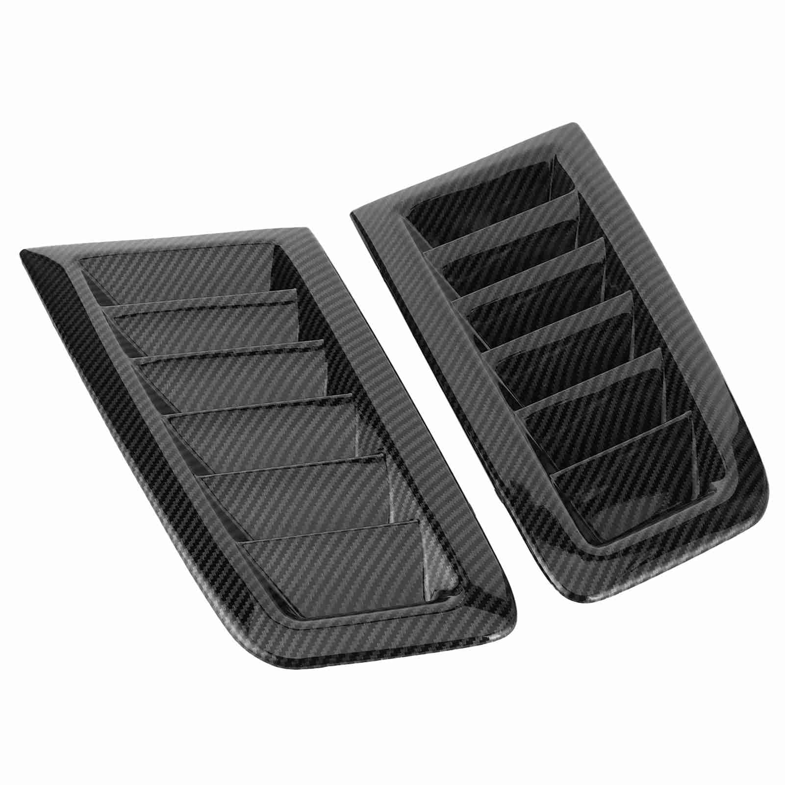 Haubenschlitze für Autos, Universelle Motorhaubenlüftungsschlitze Motorhaube Hausthubenhaube Hausthubenschaufel für Autos Motorhaube Vents Außen Teile Ersatz (Kohlefasermuster) von Brrnoo