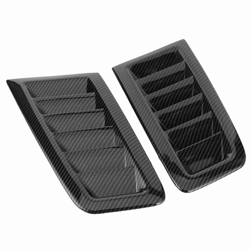 Haubenschlitze für Autos, Universelle Motorhaubenlüftungsschlitze Motorhaube Hausthubenhaube Hausthubenschaufel für Autos Motorhaube Vents Außen Teile Ersatz (Kohlefasermuster) von Brrnoo