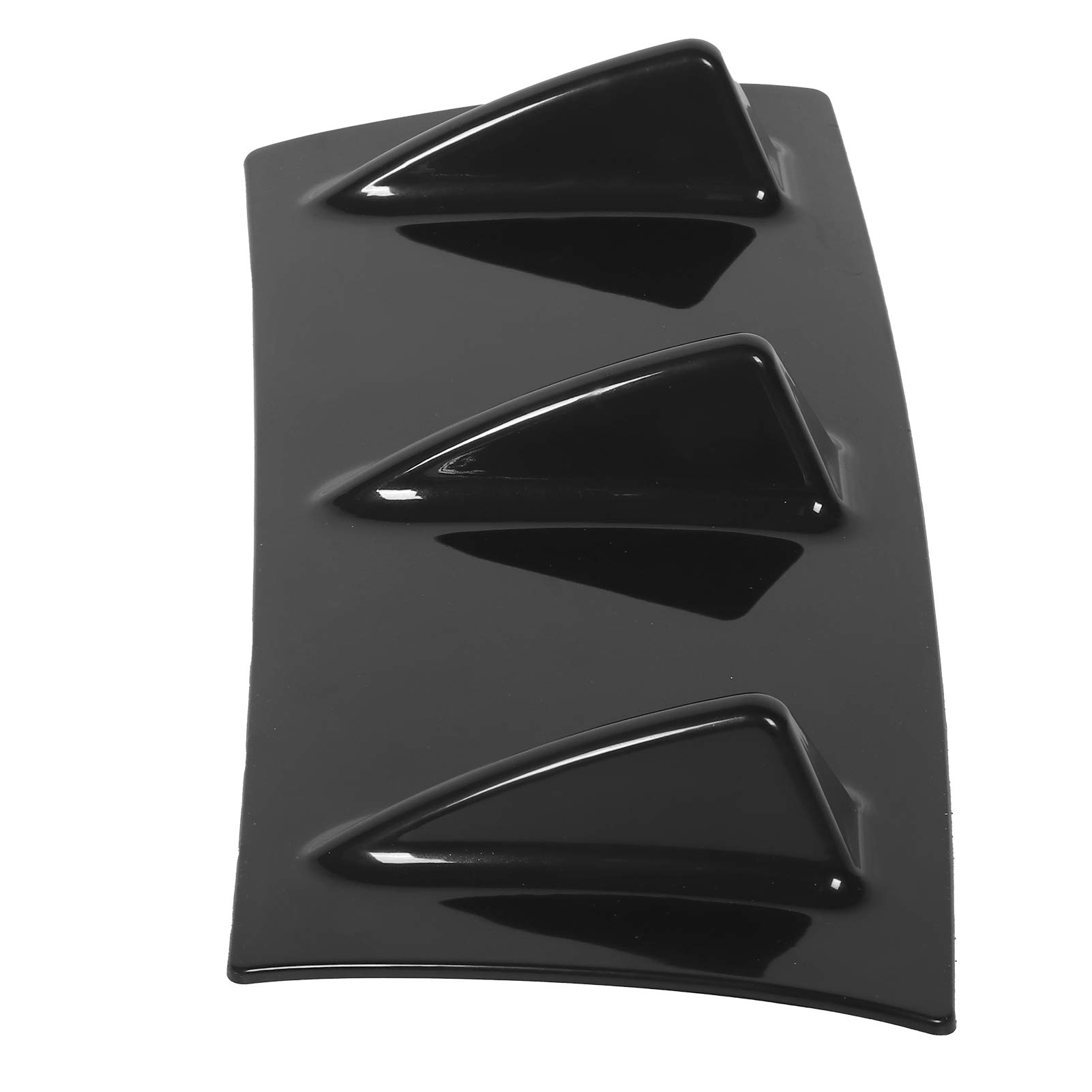 Heck Stoßfänger Diffusor, Heckdiffusor mit Doppelseitiger Klebeband und Schrauben Universeller Schwarzer ABS Heck Stoßfänger Lippendiffusor Heckspoiler für die Autodifikation (DREI Flügel) von Brrnoo