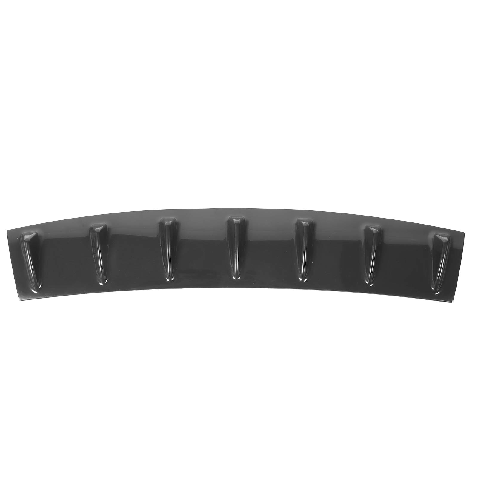 Heck Stoßfänger Diffusor, Heckdiffusor mit Doppelseitiger Klebeband und Schrauben Universeller Schwarzer ABS Heck Stoßfänger Lippendiffusor Heckspoiler für die Autodifikation (Sieben Flügel) von Brrnoo