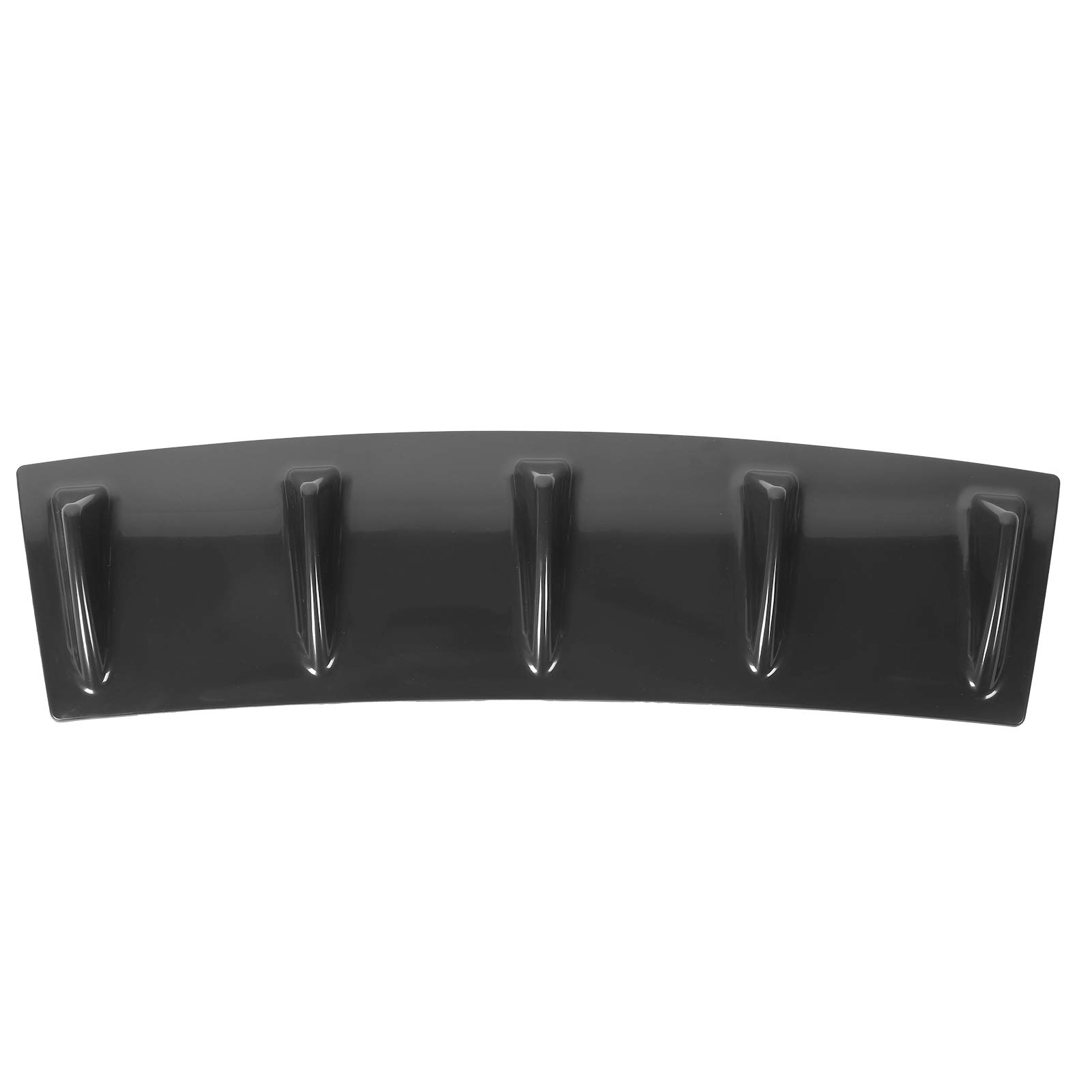 Heck Stoßfänger Diffusor, Heckdiffusor mit Doppelseitiger Klebeband und Schrauben Universeller Schwarzer ABS Heck Stoßfänger Lippendiffusor Heckspoiler für die Autodifikation (fünf Flügel) von Brrnoo
