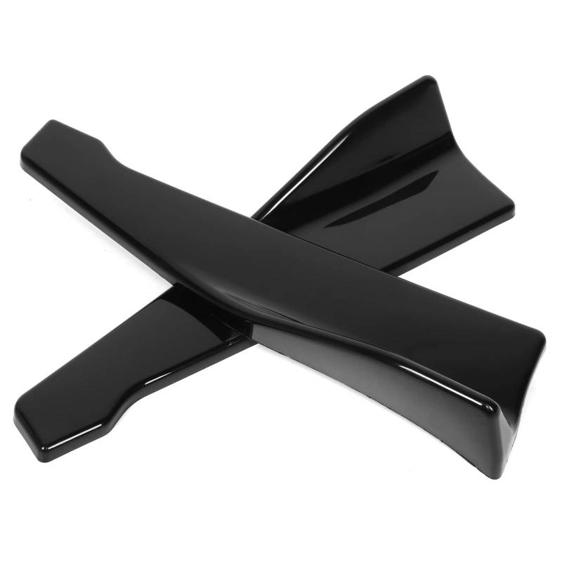 Heck Stoßfänger Diffusor, Hinterer Stoßfänger Splitter mit Schraube 2pcs Glänzend Schwarzes Universal Winglet Diffusor Hecklippenwinkel -Splitter für Auto von Brrnoo
