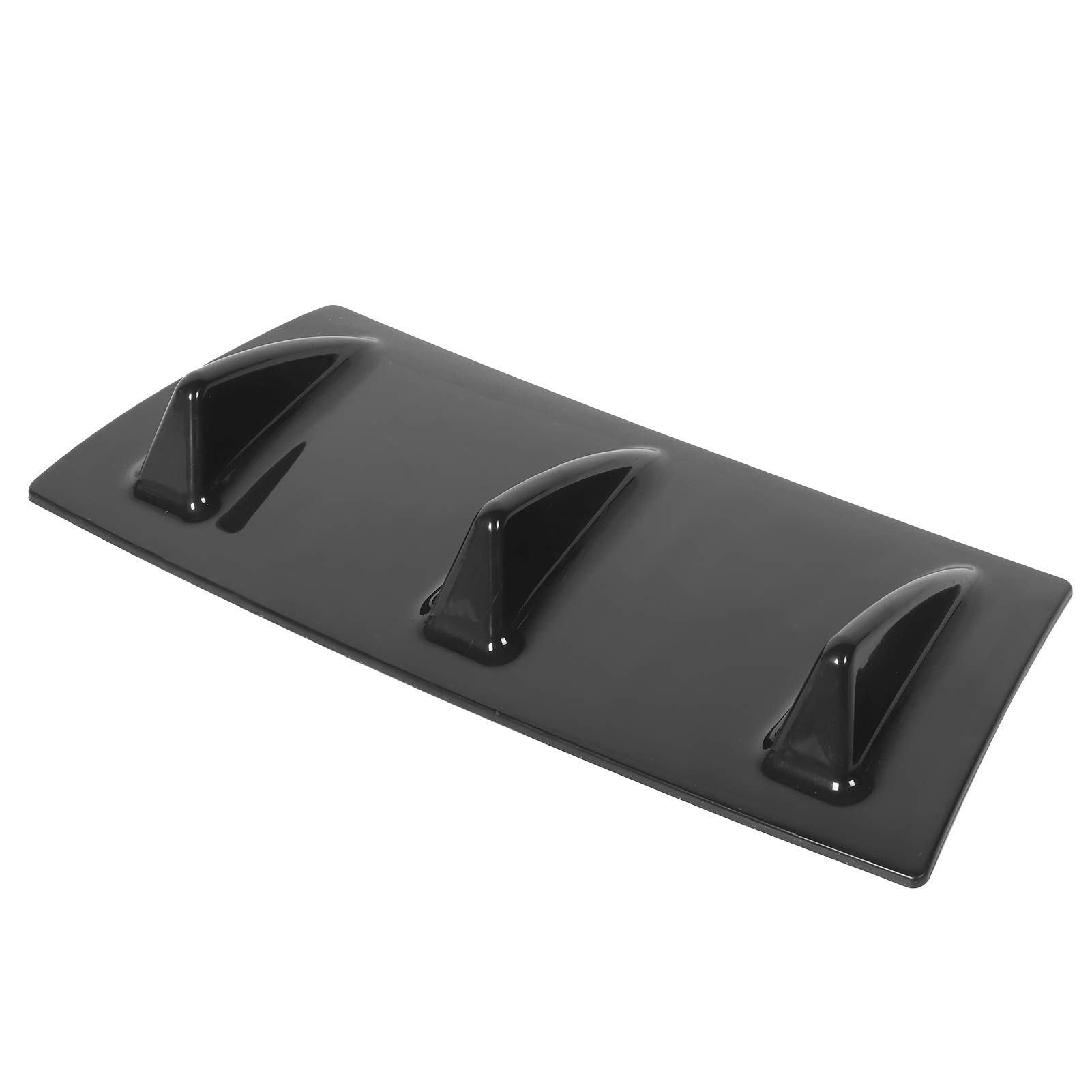 Heck Stoßfänger Diffusor, Universeller Schwarzer ABS Heck Stoßfänger Lippendiffusor Heckspoiler Heckdiffusor mit Doppelseitiger Klebeband und Schrauben für die Automodifizierung (DREI Flügel) von Brrnoo