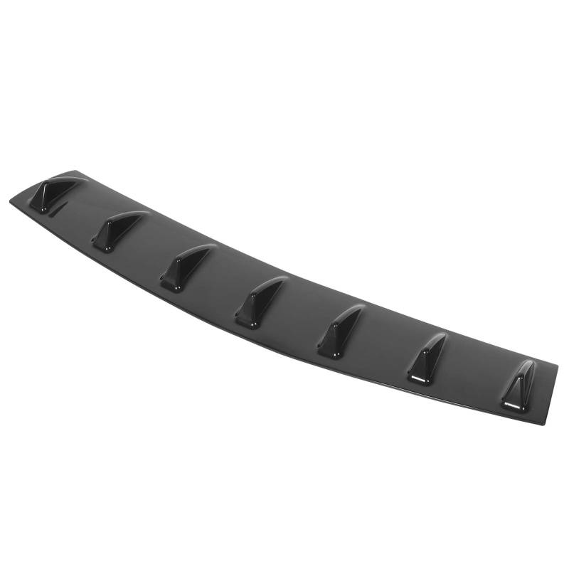 Heck Stoßfänger Diffusor, Universeller Schwarzer ABS Heck Stoßfänger Lippendiffusor Heckspoiler Heckdiffusor mit Doppelseitiger Klebeband und Schrauben für die Automodifizierung (Sieben Flügel) von Brrnoo